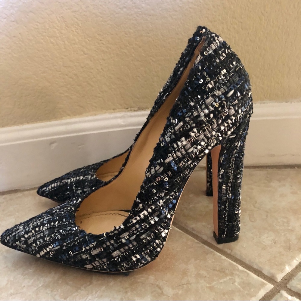 NWOT Racine Carree Tweed Heels